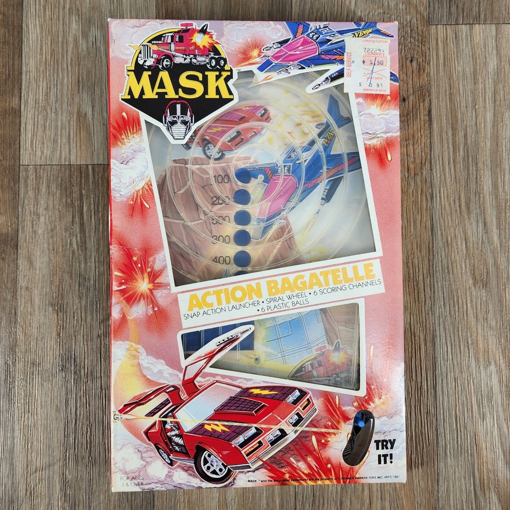 1987 MASK Action Bagatelle Ideal Kenner Boxed Complete Working Vintage Game